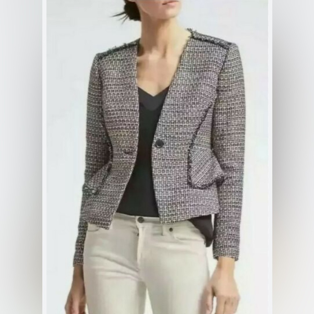 Banana Republic Black and White Blazer